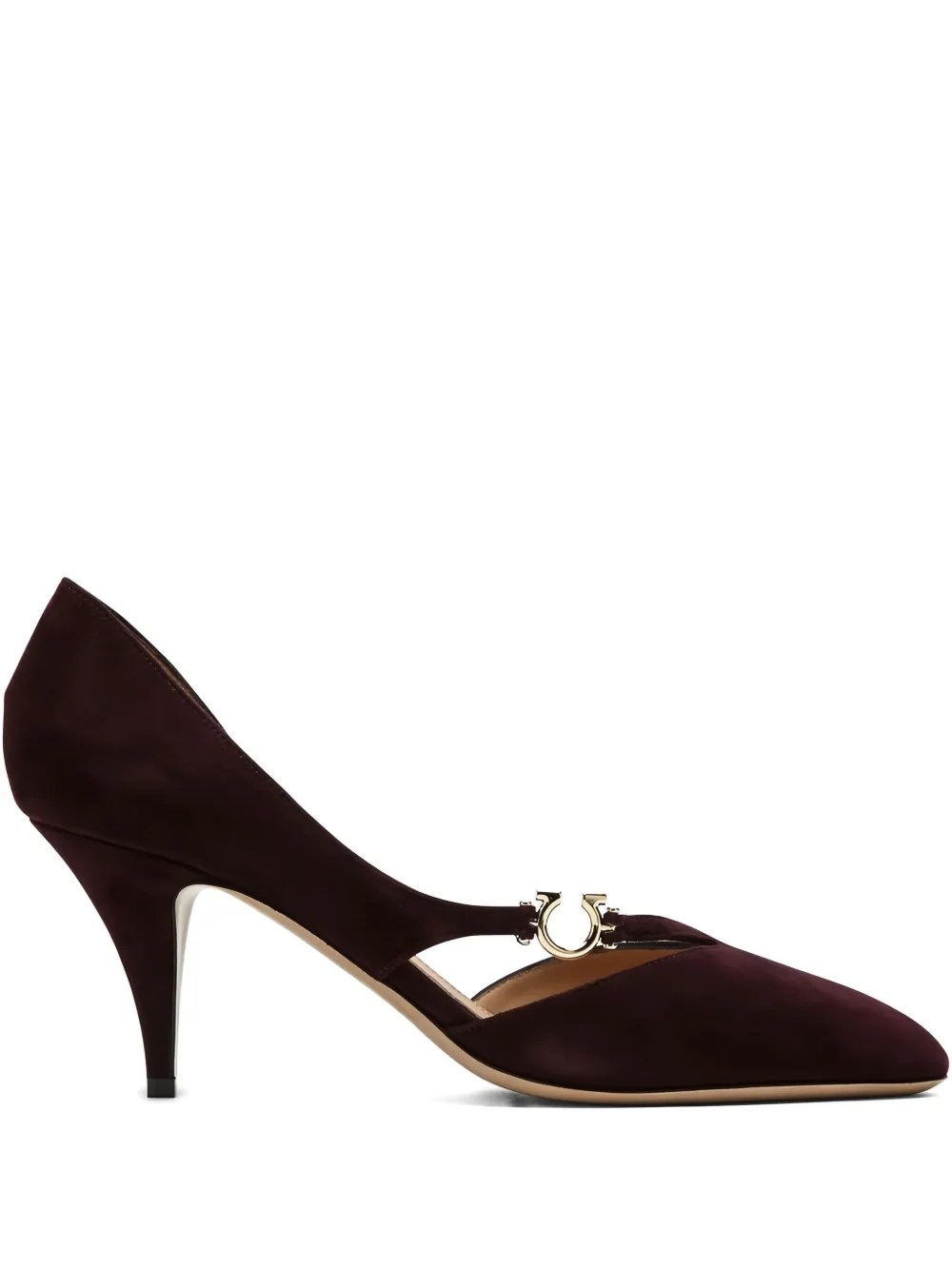 Туфли с декором Gancini Ferragamo, красный