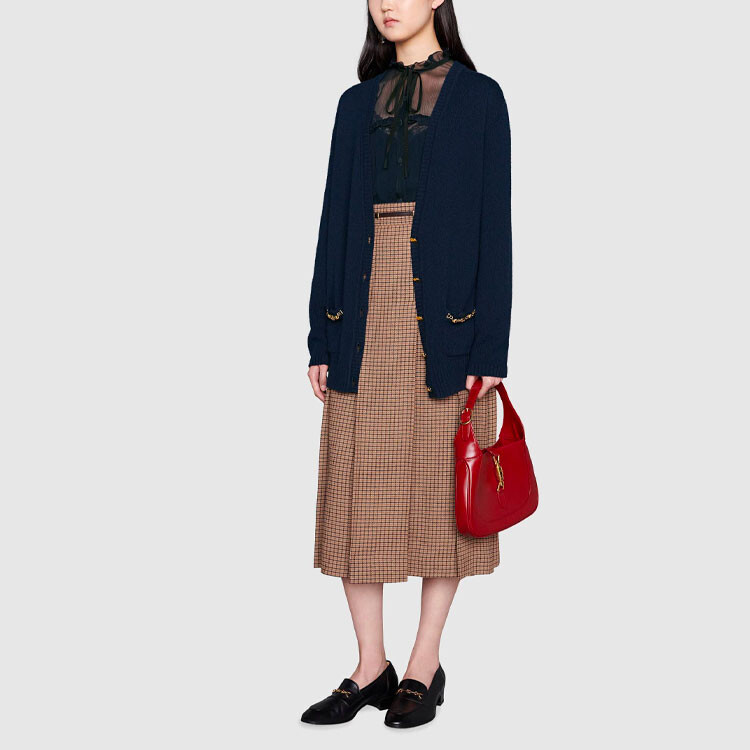 Кашемировый свитер женский темно-синий Gucci — фото 4