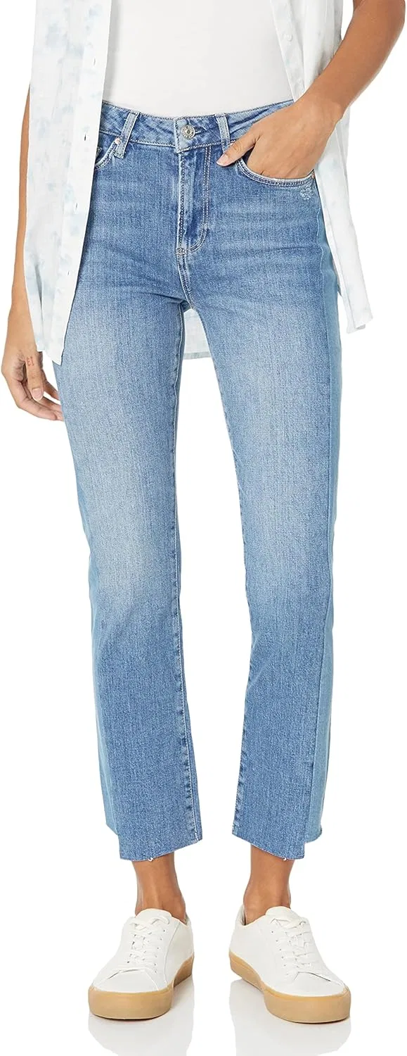 Джинсы средней посадки Paige Cindy, Alette Distressed