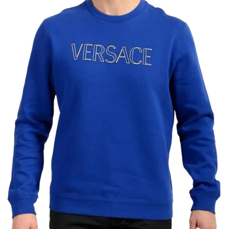 VERSACE Мужская синяя толстовка