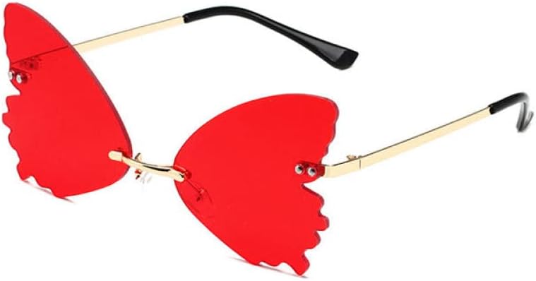 

Солнцезащитные очки MUTYNE в винтажном стиле с крыльями стрекозы, модные без оправы, женские, с прозрачными линзами, мужские, розовые, с защитой от УФ-излучения UV400, C2