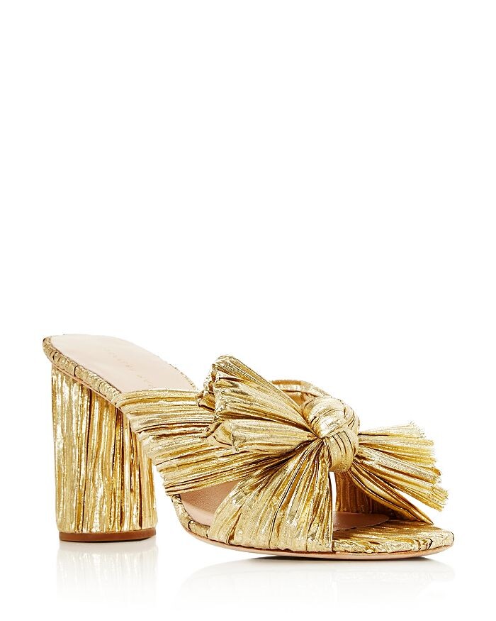 

Женские шлепанцы Penny со складками на высоком каблуке Loeffler Randall