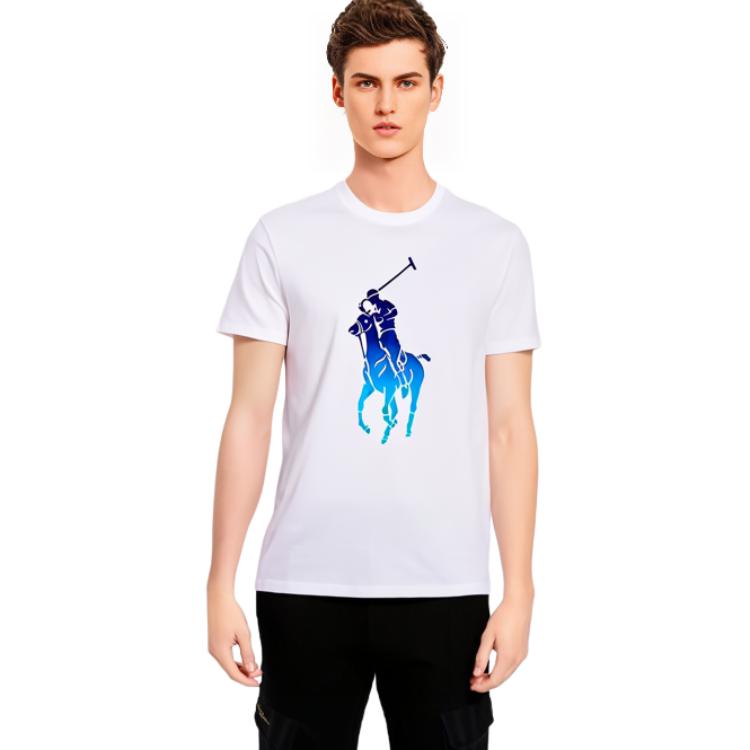 Футболка Polo Ralph Lauren Classic-Fit Jersey mit Big Pony, белый — фото 3