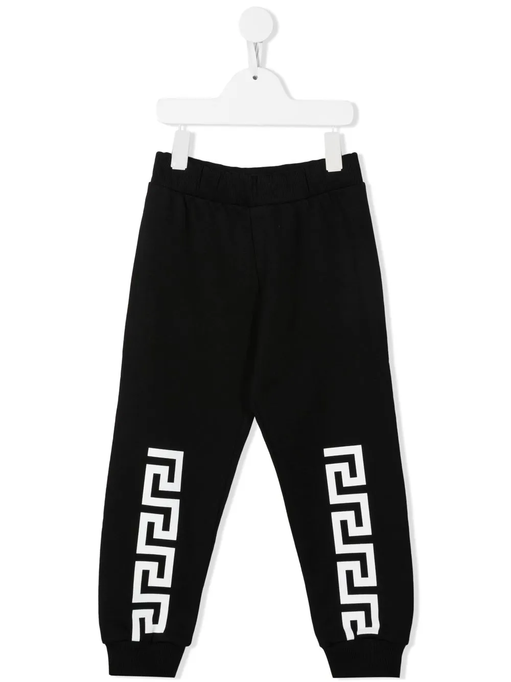 

Спортивные брюки с принтом Greca Versace Kids, черный