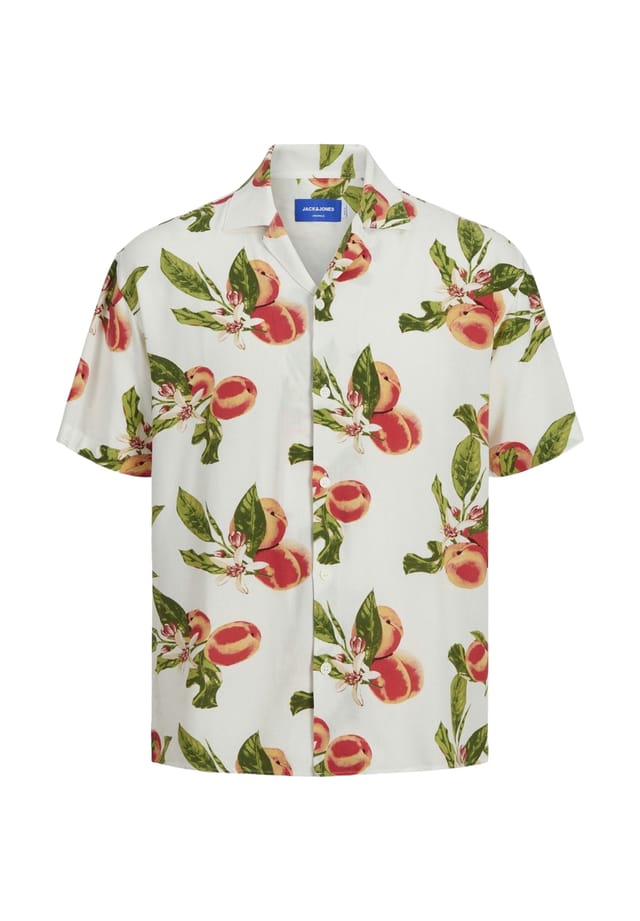 

Рубашка Люк Флорес рубашка с короткими рукавами Jack & Jones, белый
