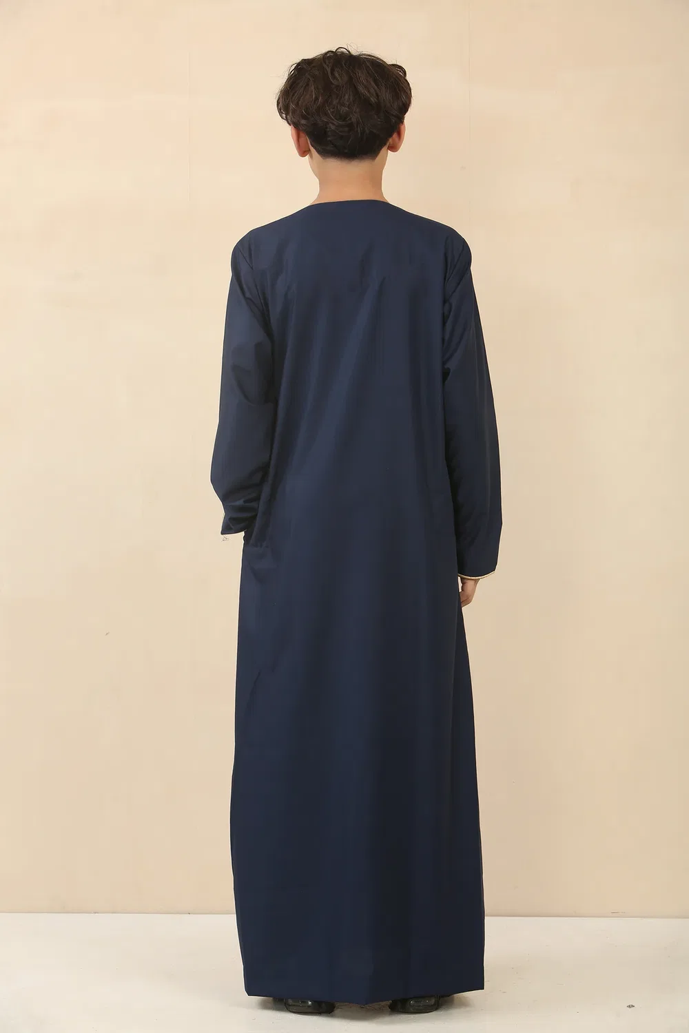 Arabic Thobes Детский синий халат Jubba Omani Eid Thobe для мальчиков из Саудовской Аравии — фото 3