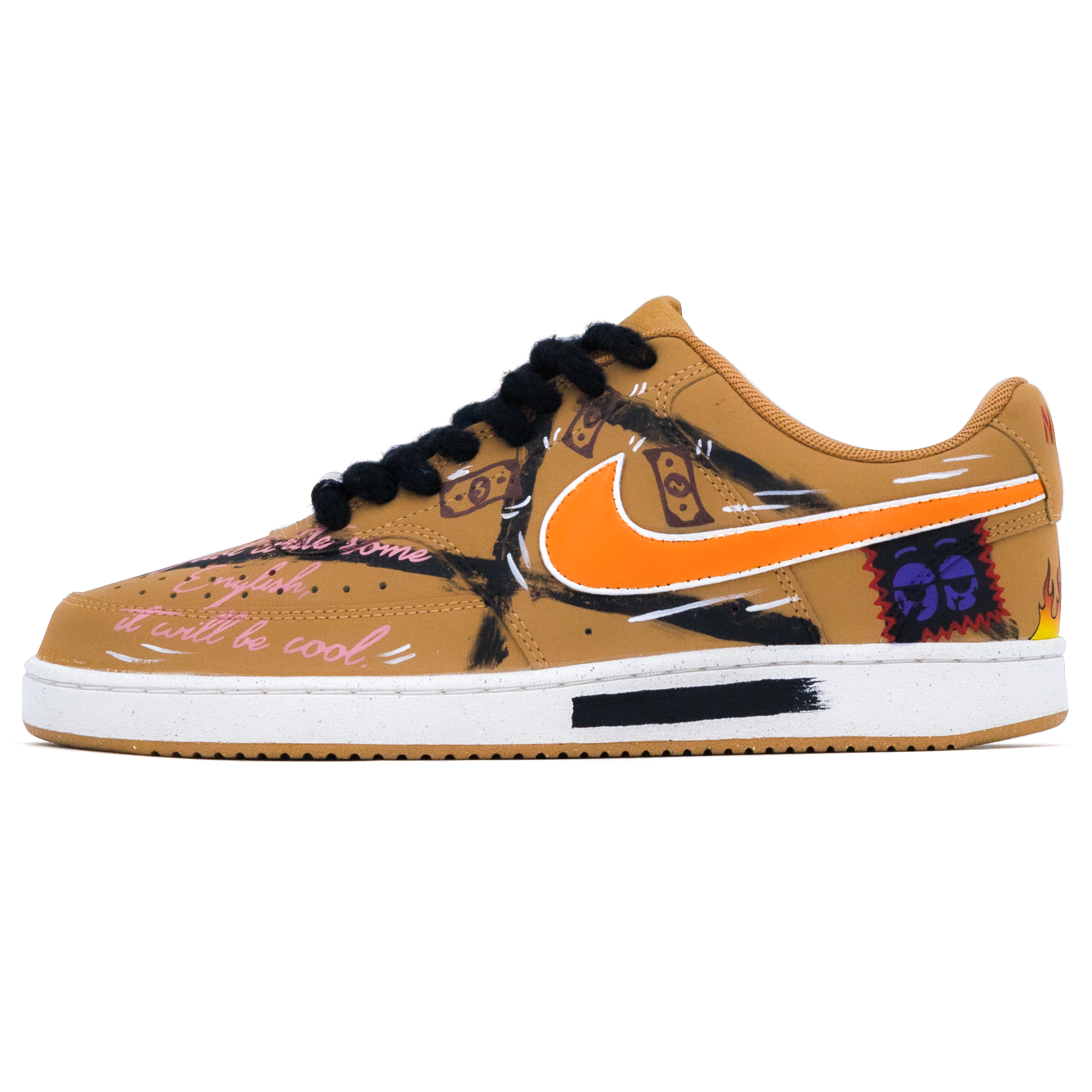 

Nike Кроссовки для скейтбординга Court Vision Low с повышенной износостойкостью, мужские, коричневые