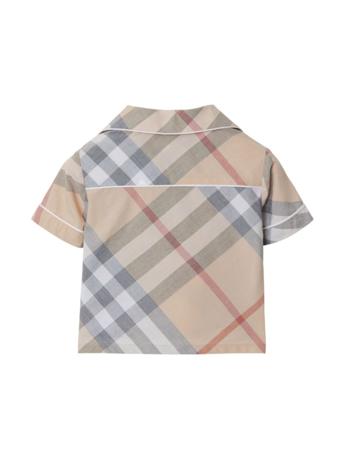 Комплект брюк из хлопка в клетку Burberry Kids, нейтральный цвет — фото 3