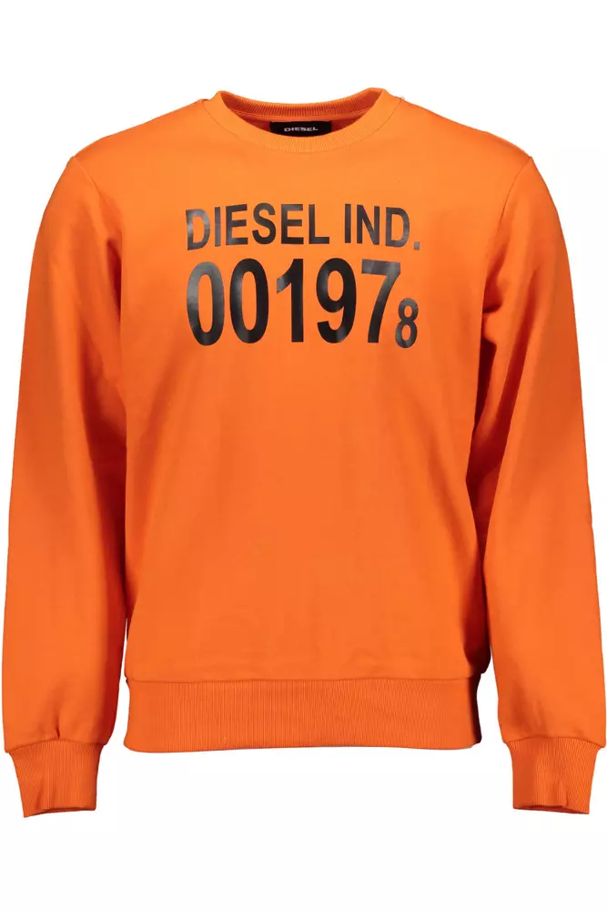 

Оранжевый хлопковый мужской свитер Diesel