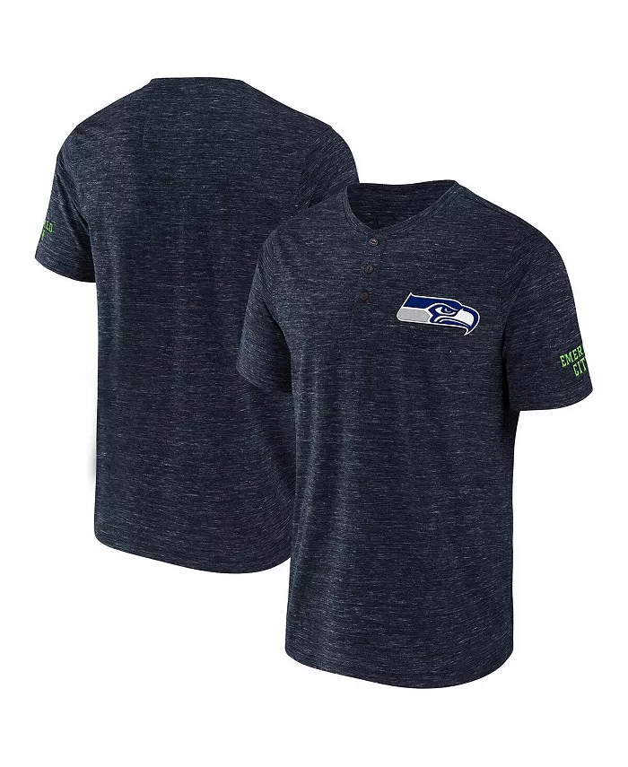 

Мужская футболка-хенсли NFL x Darius Rucker Collection цвета College Navy с логотипом Seattle Seahawks, выполненная из слабру Fanatics