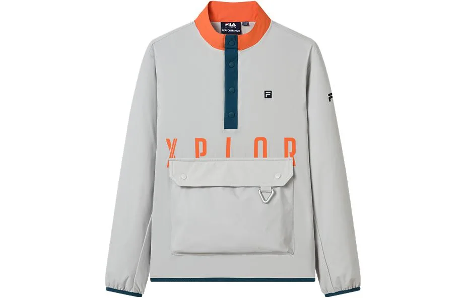 Куртка с воротником стойкой умеренная FILA KIDS, Cloud Gray
