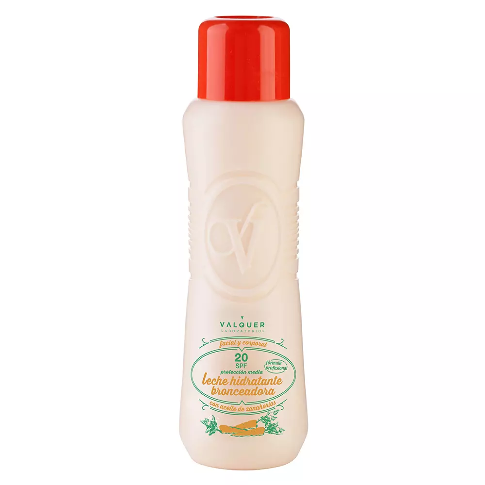 

Солнцезащитный крем Leche Hidratante Bronceadora De Zanahorias Facial Y Corporal Spf 20 Valquer, 500 мл