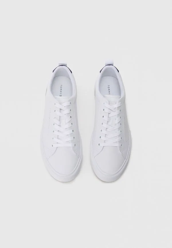Контрастная подошва, тисненая кожа, кроссовки Tommy Hilfiger, White — фото 4