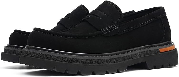 

Мужские лоферы из замши с массивной подошвой Neweyesee, черный