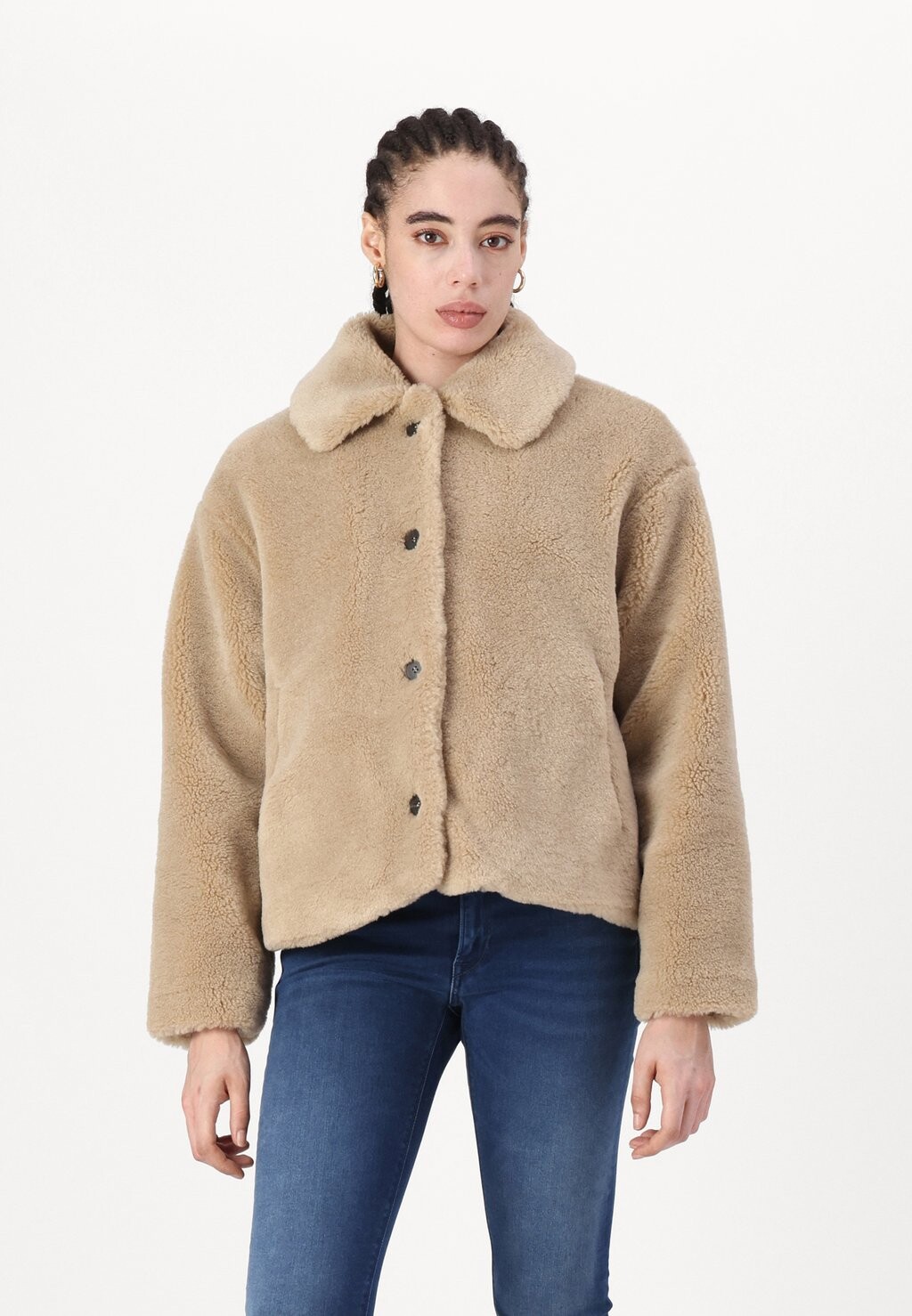 

Зимняя куртка SLFSMILLA JACKET Selected Femme, бежевый