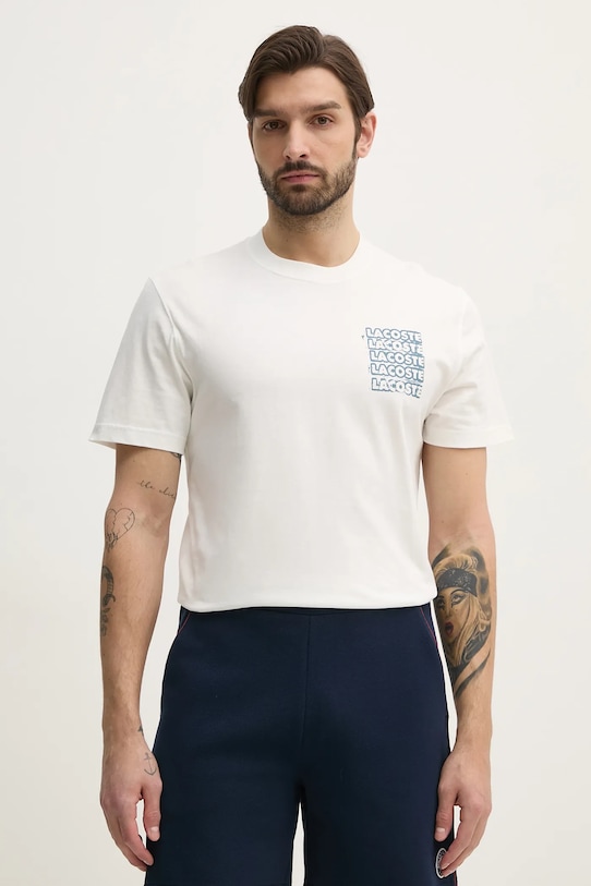 

Хлопковая футболка Lacoste, белый