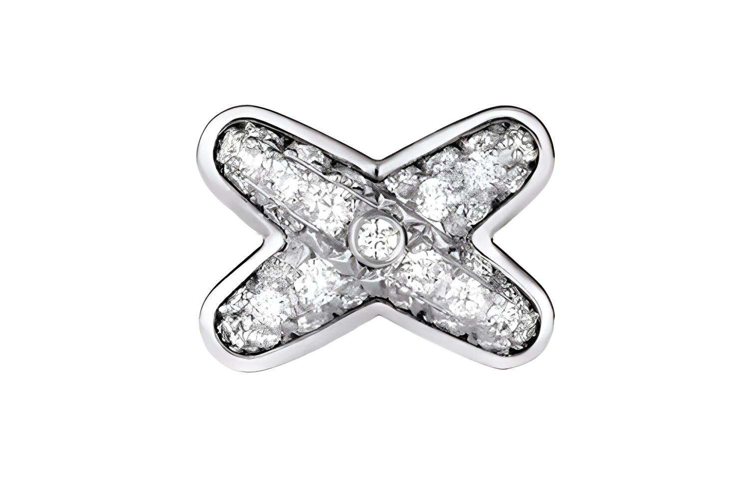 

18K белое золото с бриллиантовыми серьгами-гвоздиками для женщин Chaumet, серебряный