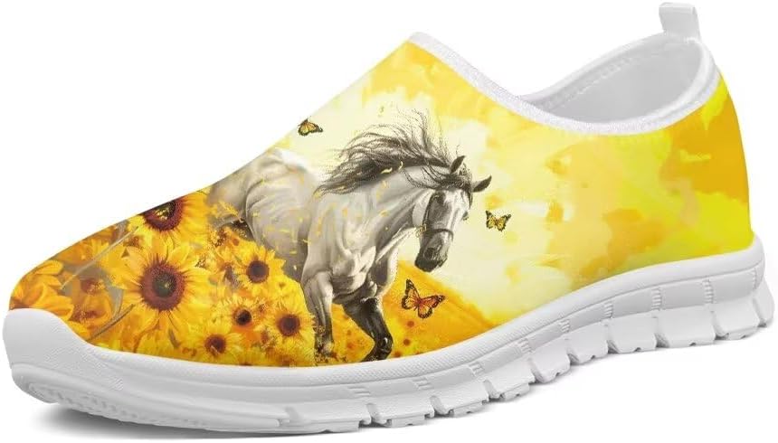 

Женские кроссовки Forchrinse Blue Hummingbird Floral для прогулок, мужские слипоны, легкие мягкие кроссовки с поддержкой свода, лоферы, дышащие, белый