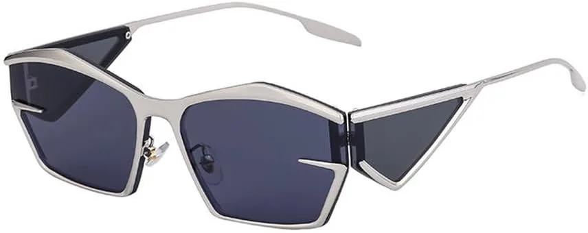 

Модные солнцезащитные очки в стиле стимпанк для мужчин, для активного отдыха, путешествий, вождения, для женщин, в повседневном стиле, для отпуска GHVWYX, Blacksilver