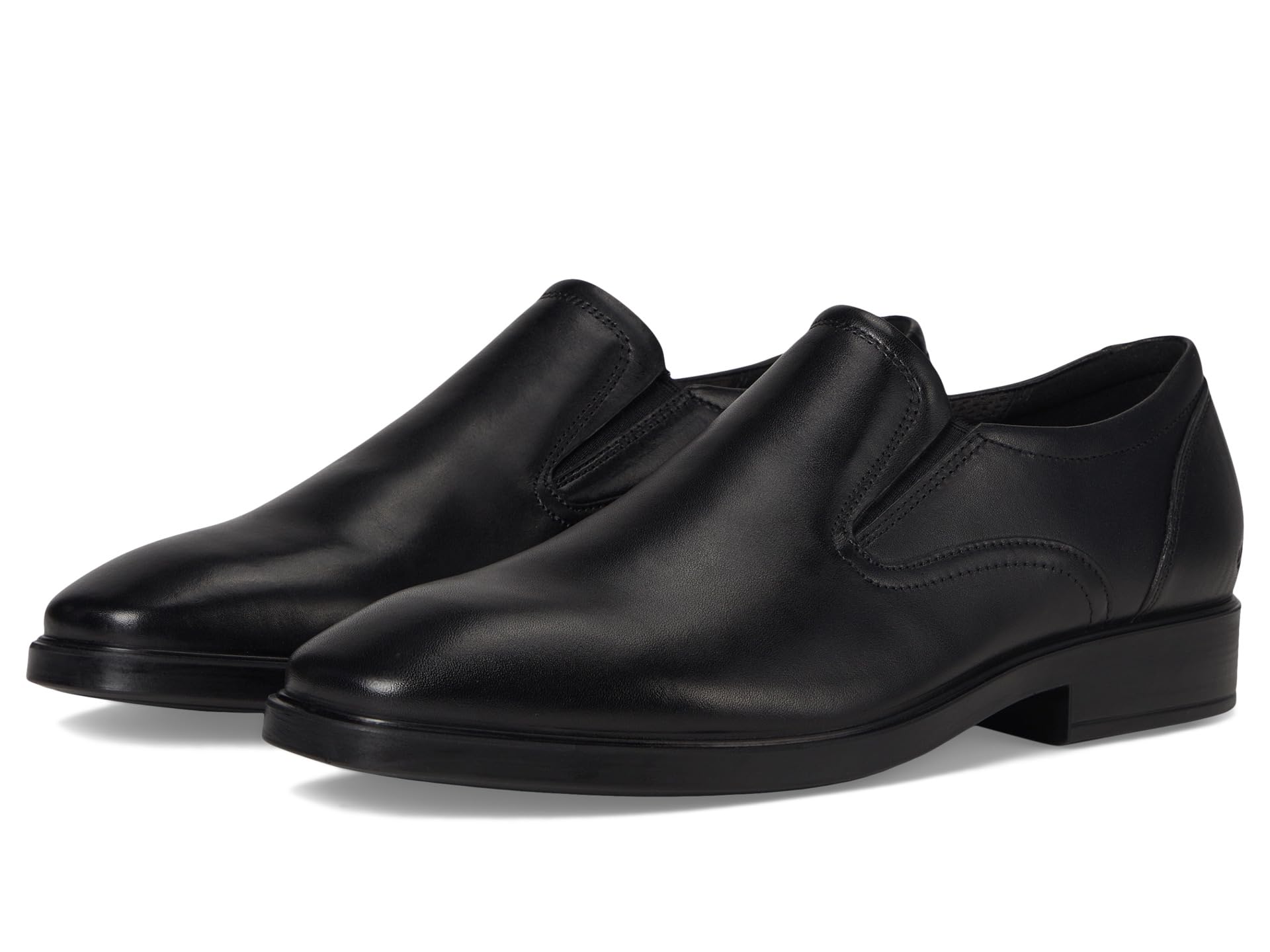 

Лоферы ECCO Milan Plain Toe Slip On Loafer, черный
