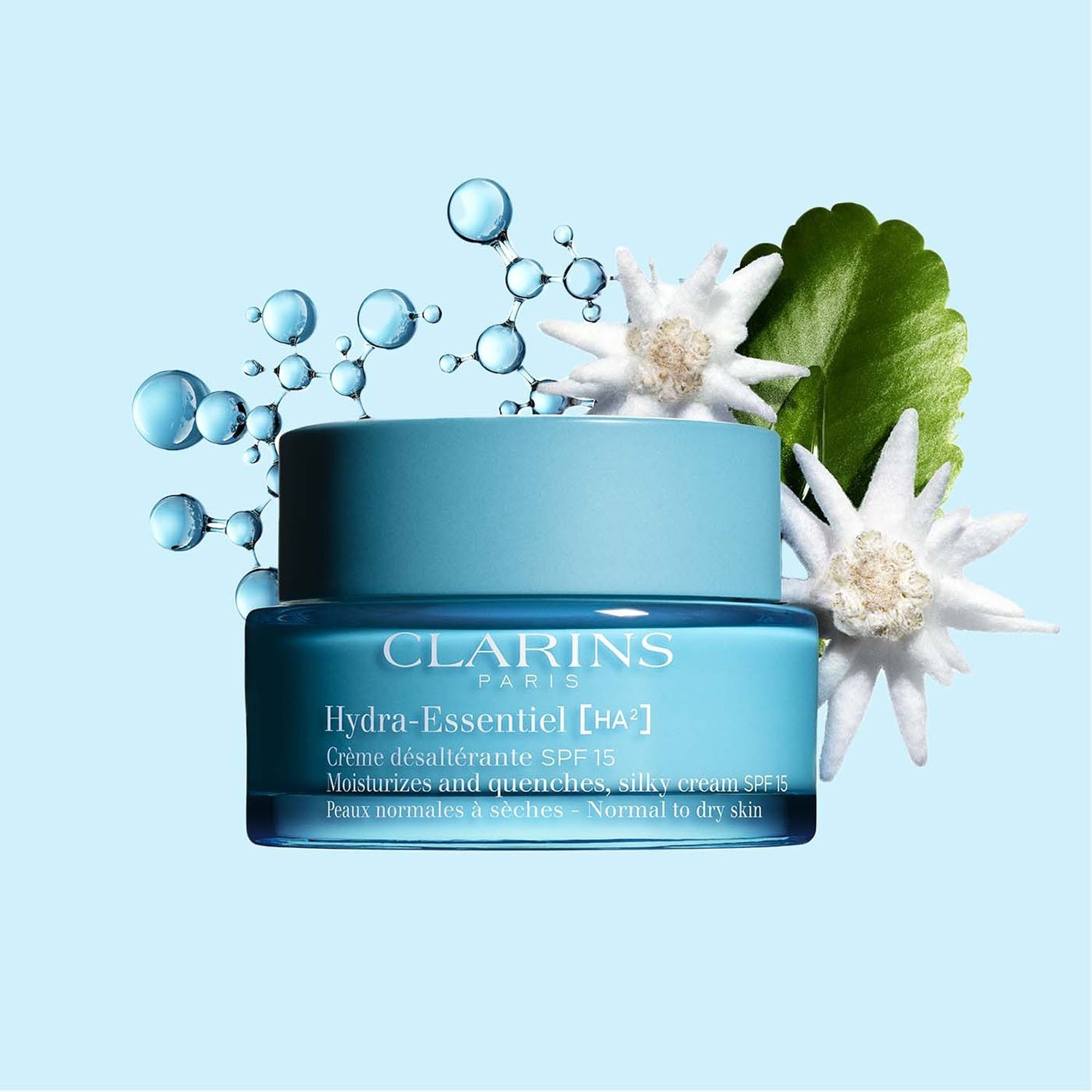 Крем для лица SPF15 CLARINS Hydra-essentiel ha² hydra-essentiel crème désaltérante peaux normales à sèches — фото 2