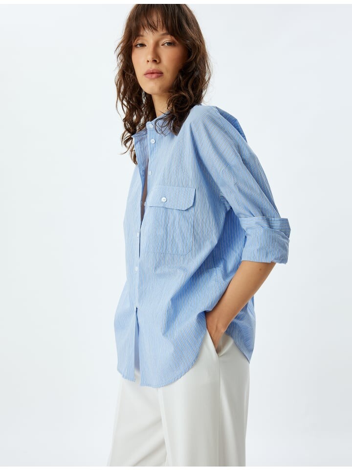 

Футболка KOTON Shirt, цвет Blau Gestreift