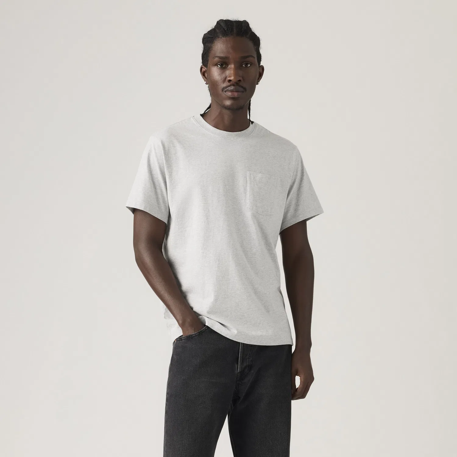 Базовая футболка с карманом Levi's, Grey — фото 3