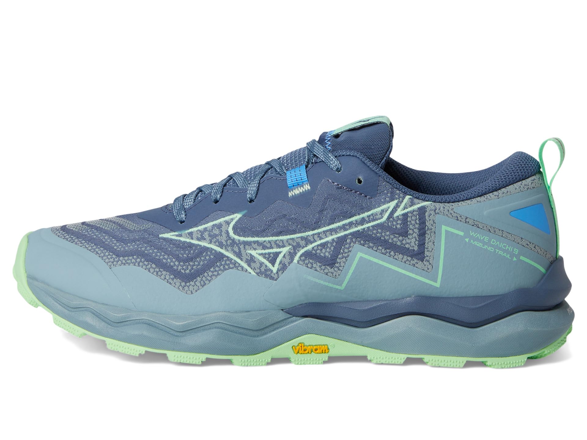Кроссовки Mizuno Wave Daichi 9, цвет Vintag Ndgo/Neo Mint — фото 4