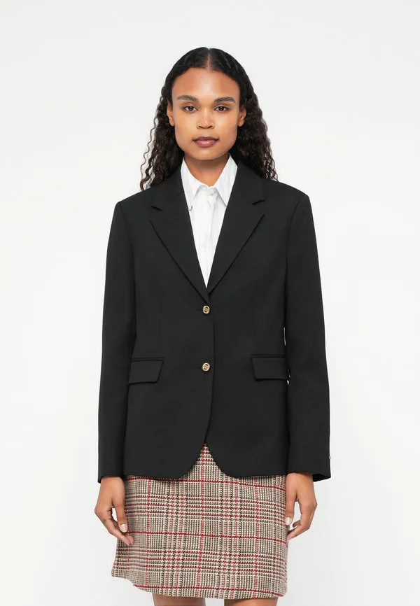 Классический пиджак из шерстяной смеси стандартного кроя Tommy Hilfiger, Black