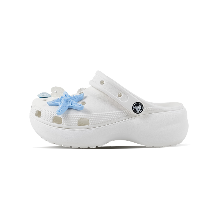 Crocs Классические туфли-сабо на платформе унисекс белого цвета