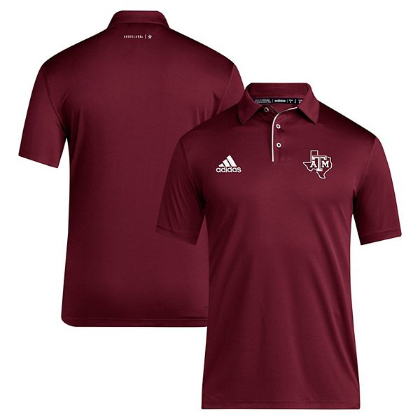 

Мужская поло Texas A&M Aggies 2024 Coaches Aeroready бордового цвета Adidas