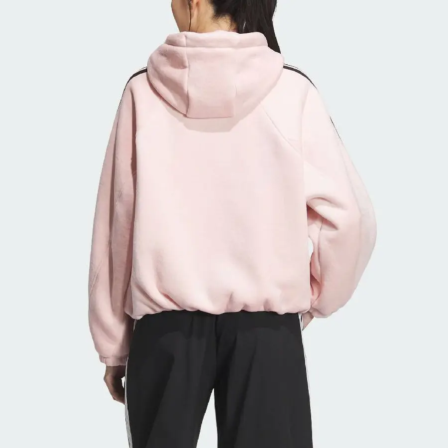 Adidas Вельветовая утепленная куртка, Light Pink/Black — фото 4