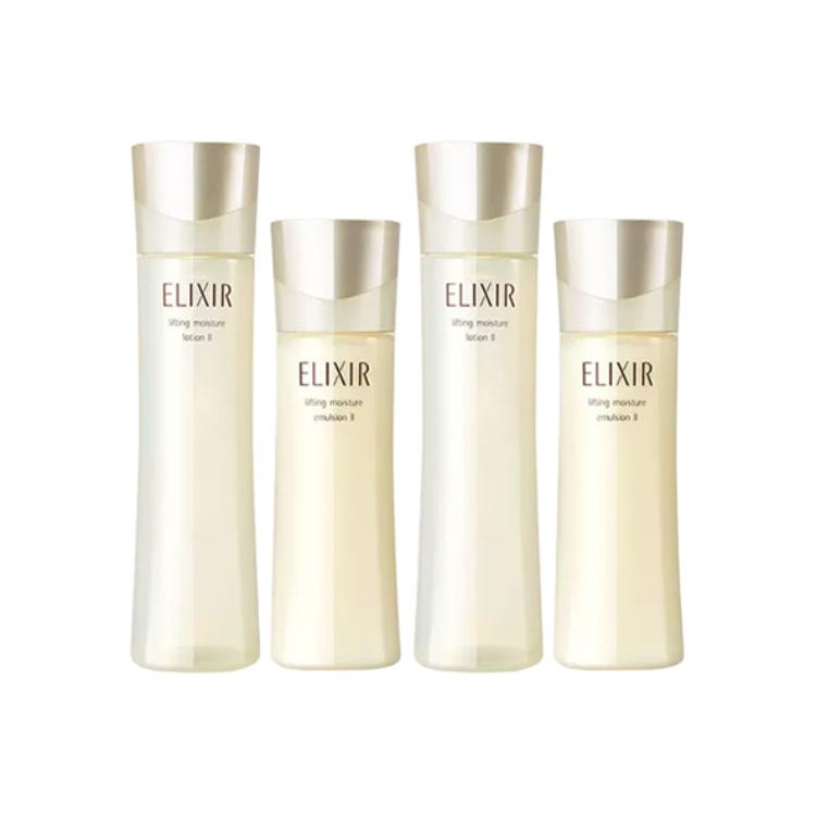 

Набор для ухода за кожей для сияющей молодости увлажняющая вода 170мл+эмульсия 130мл ELIXIR