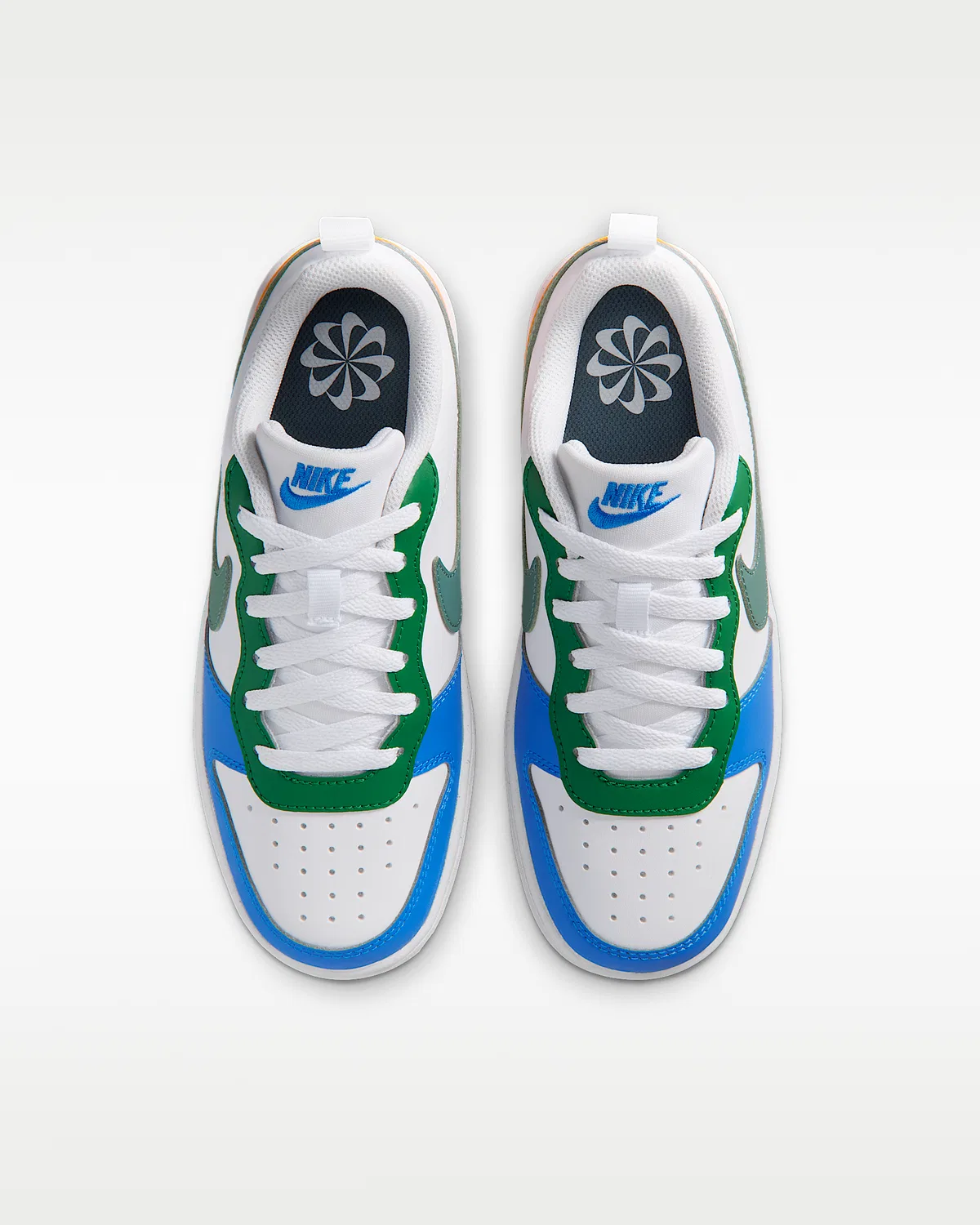Кроссовки Nike Court Borough Low Recraft для детей, White/Malachite/Blue Crystal/Mineral Slate — фото 4