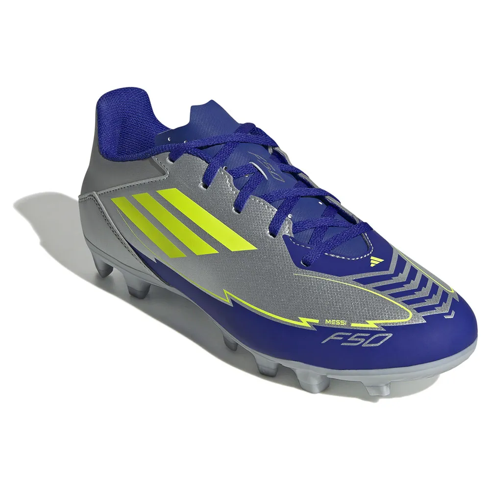 Футбольные бутсы adidas F50 Club Messi FG/MG, серебряный — фото 4