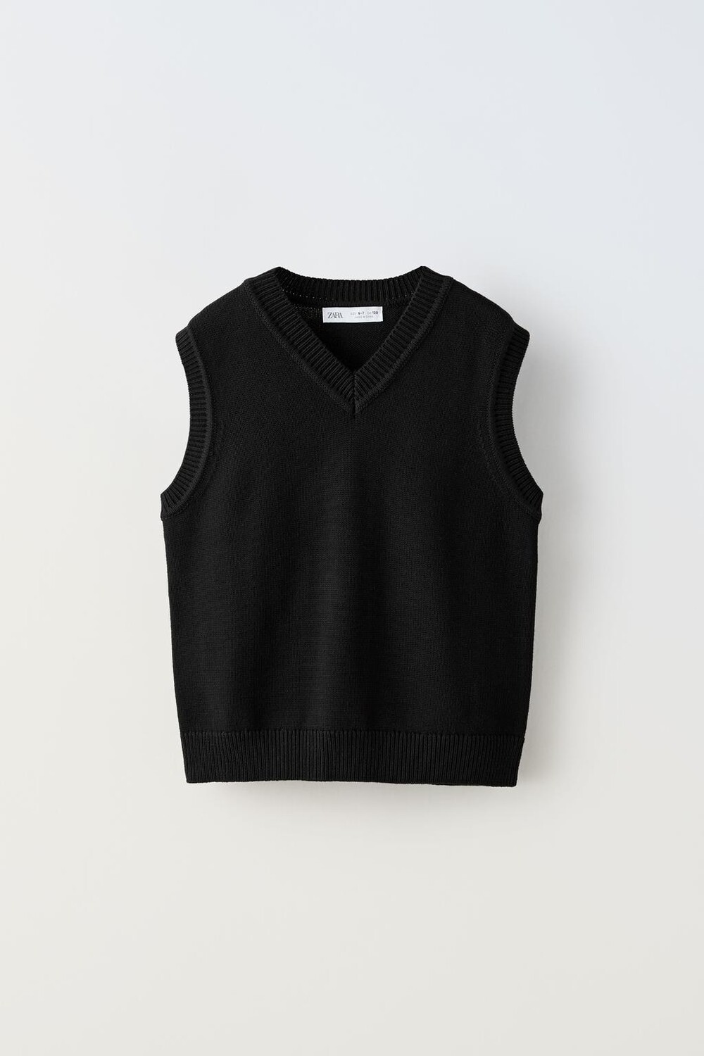 

Вязаный жилет ZARA, черный