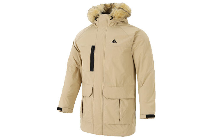 

Пуховик мужской чайно-коричневый Adidas, коричневый