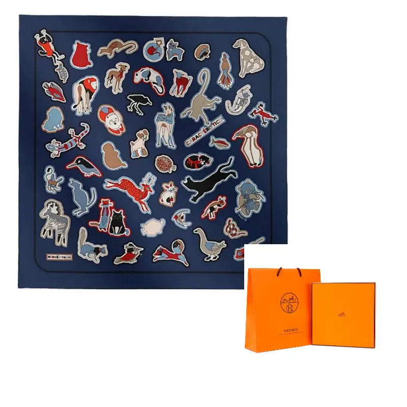 

HERMES Шёлковый шарф, Marine Blue