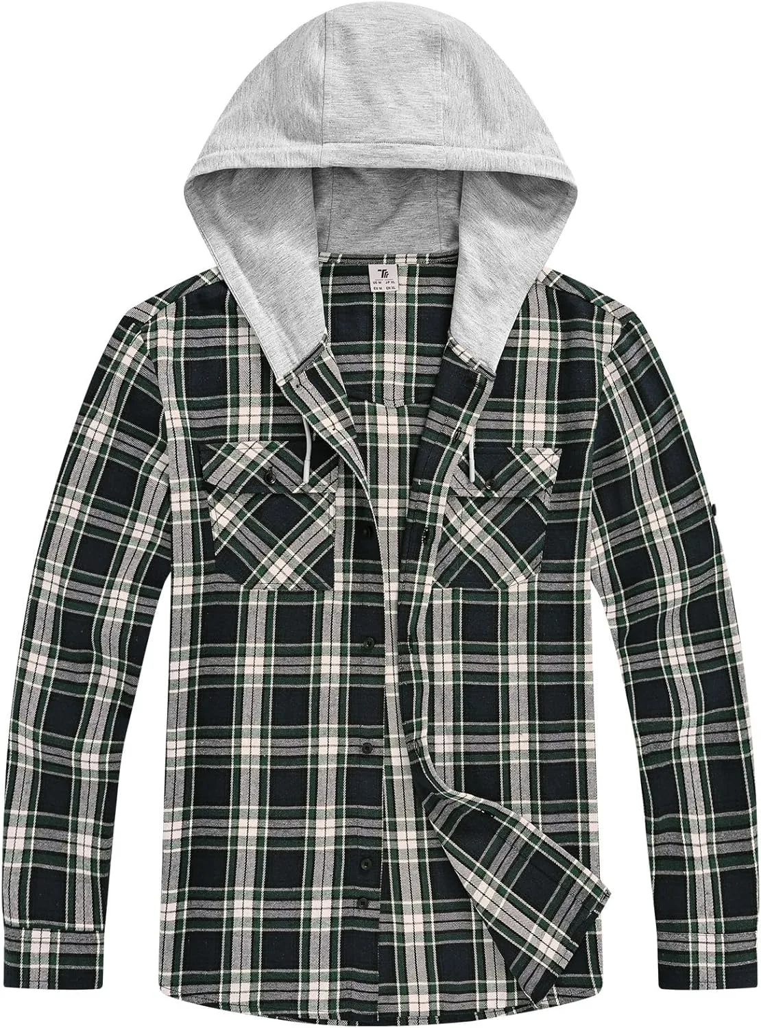 

Мужская фланелевая толстовка с капюшоном в клетку TBMPOY