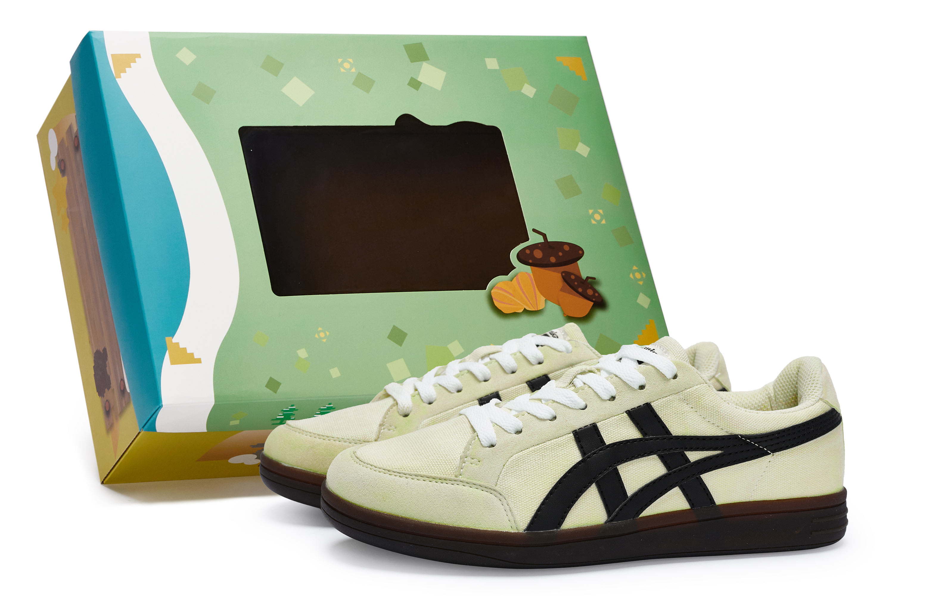 Onitsuka Tiger Advanti Coverage, ударопрочные быстросохнущие лоу-топ скейтбордские кроссовки унисекс зелёно-чёрные, цвет Green Black — фото 2