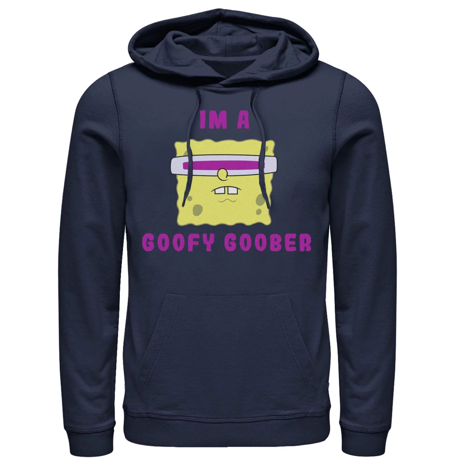 

Мужская толстовка с рисунком Губка Боб Квадратные Штаны I'm A Goofy Goober и портретом Nickelodeon, синий