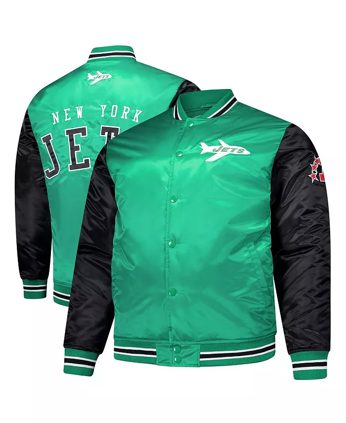 

Мужская атласная куртка New York Jets цвета келли-грин Mitchell & Ness