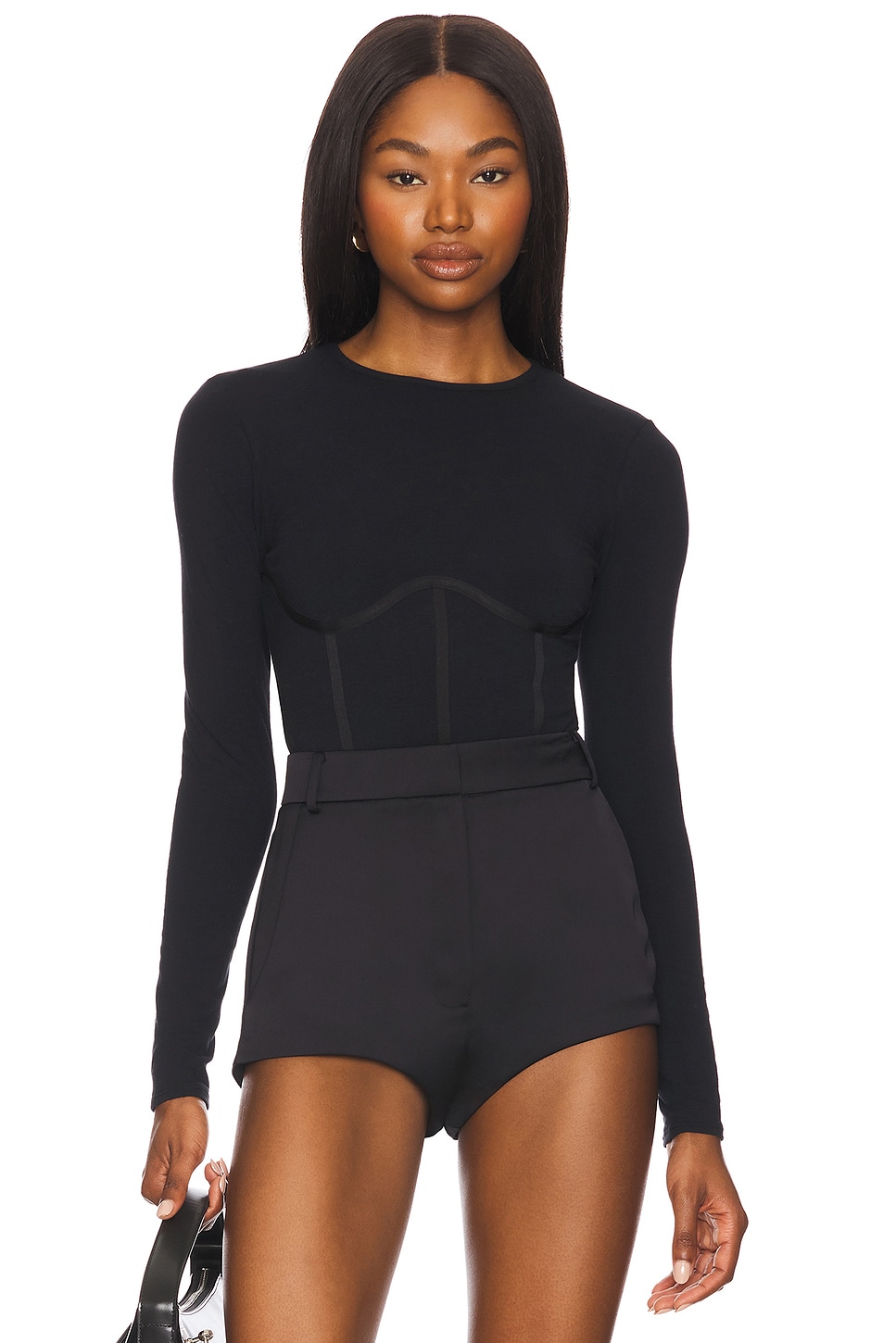 

Боди с длинным рукавом из органического хлопка Fleur Du Mal, black