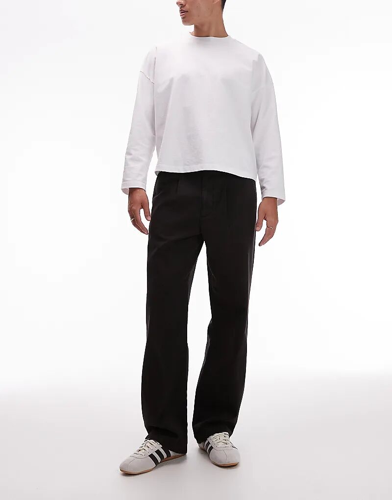 

Брюки Topman мешковатого кроя из твила черного цвета