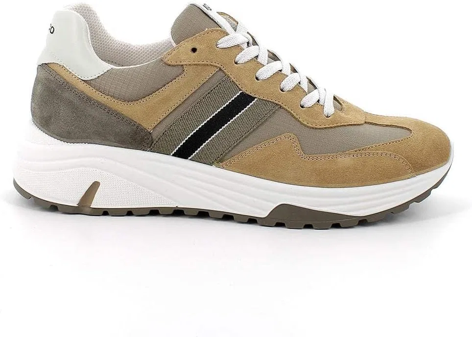 Мужские кроссовки IGI&CO 5637722, горчичного цвета, кожаные, Beige — фото 2