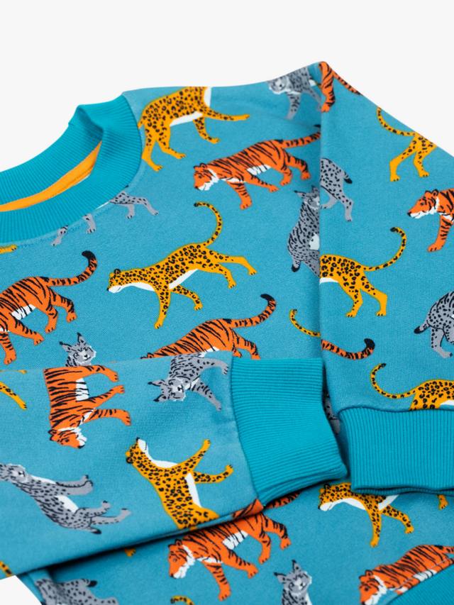 Детский хлопковый свитшот с длинными рукавами Frugi, Wild Cats — фото 2