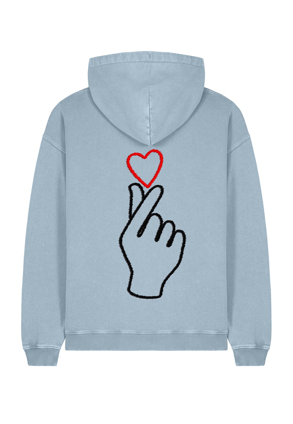 

Толстовка SARANGHAE BACK PRINT UNISEX VINTAGE HEAVYWEIGHT - Hoodie Mira Paris, светло-голубой