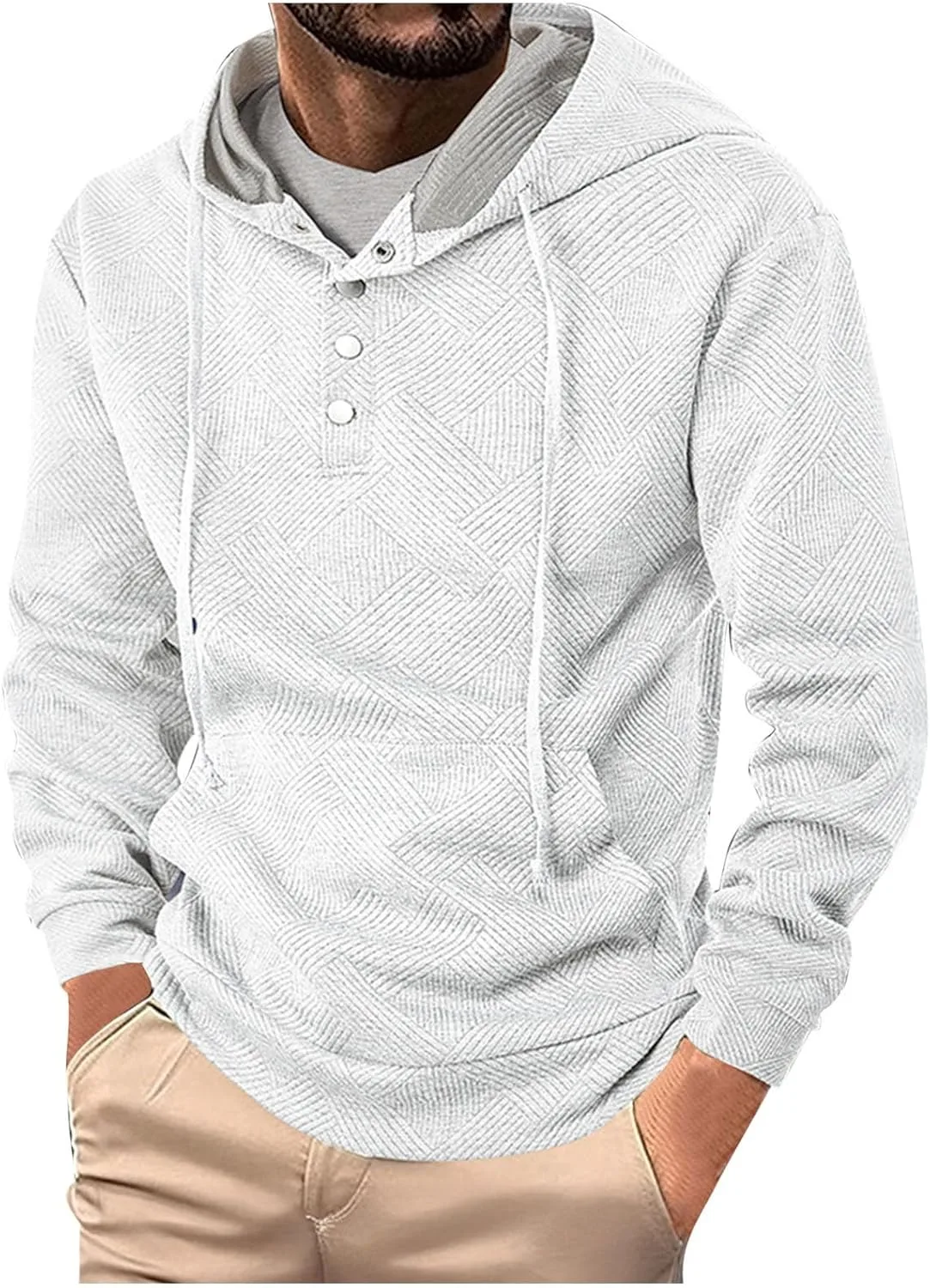 

Xiaojmake мужская худи slim fit с капюшоном на молнии, легкая, с карманами-кенгуру