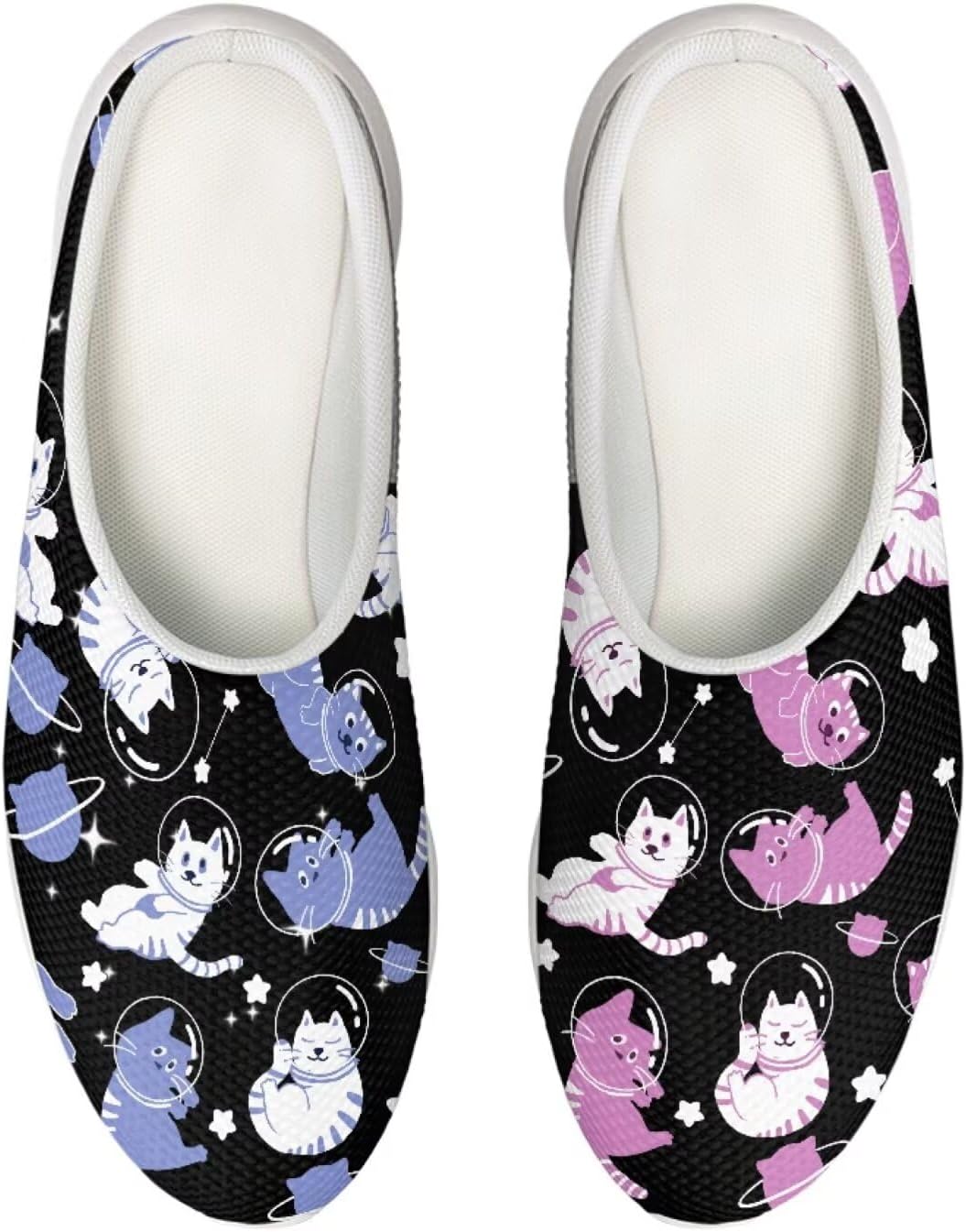 

Сабо Forchrinse Iris Cat Starry Sky Garden для женщин, туфли-мюли с поддержкой свода стопы, сандалии для домашнего ухода за больными, легкие, мультиколор