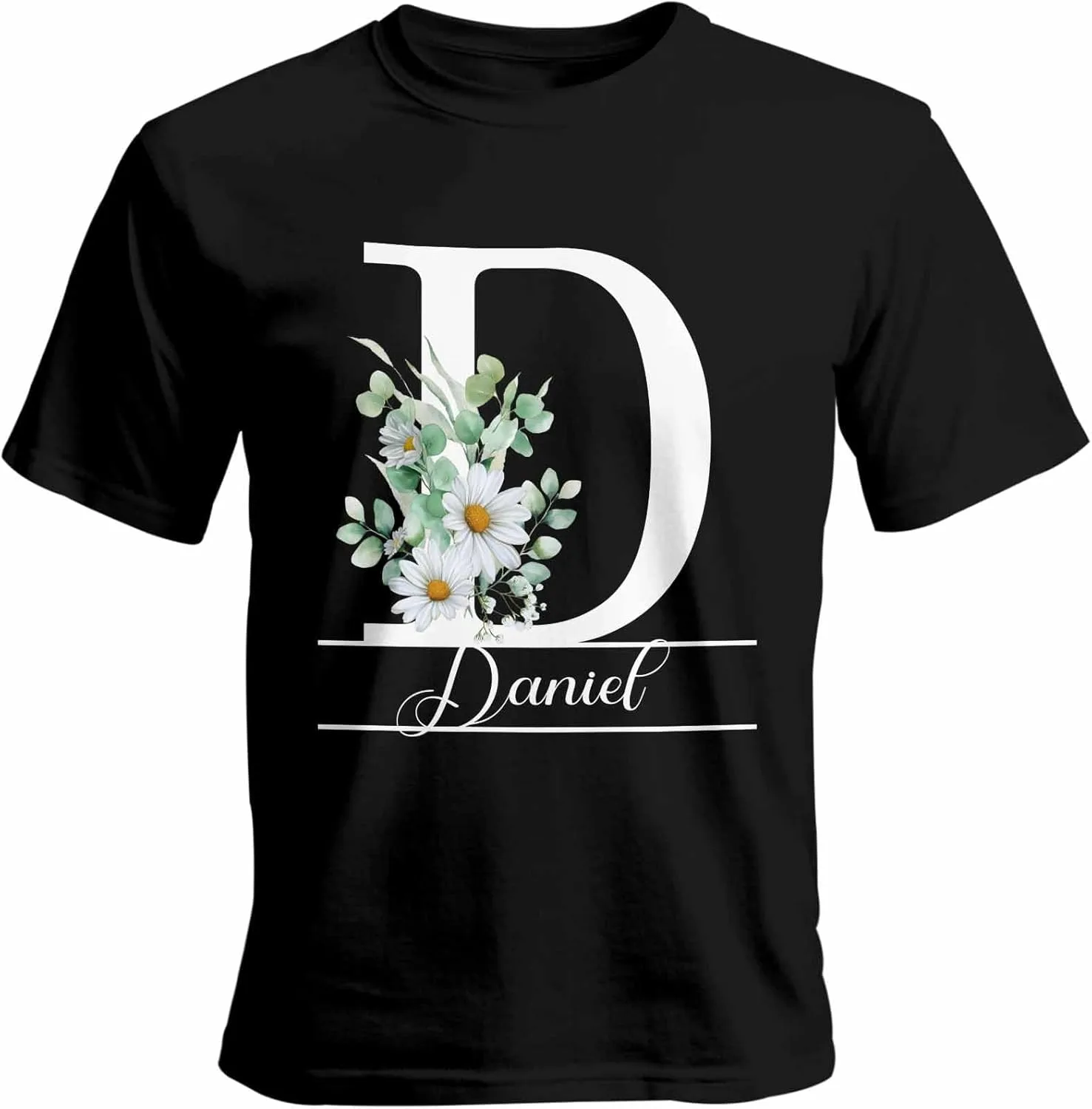 

Футболка с именем или текстом Daisy D, Unisex, Cotton, Round Neck Vaxbryntel